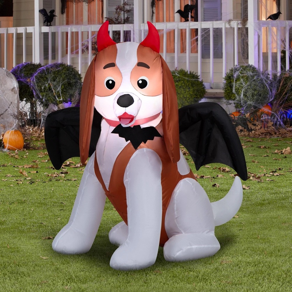 Way To Celebrate‎ Devil Dog 3 Ft Halloween Airblown Inflatable Lights Up Decor